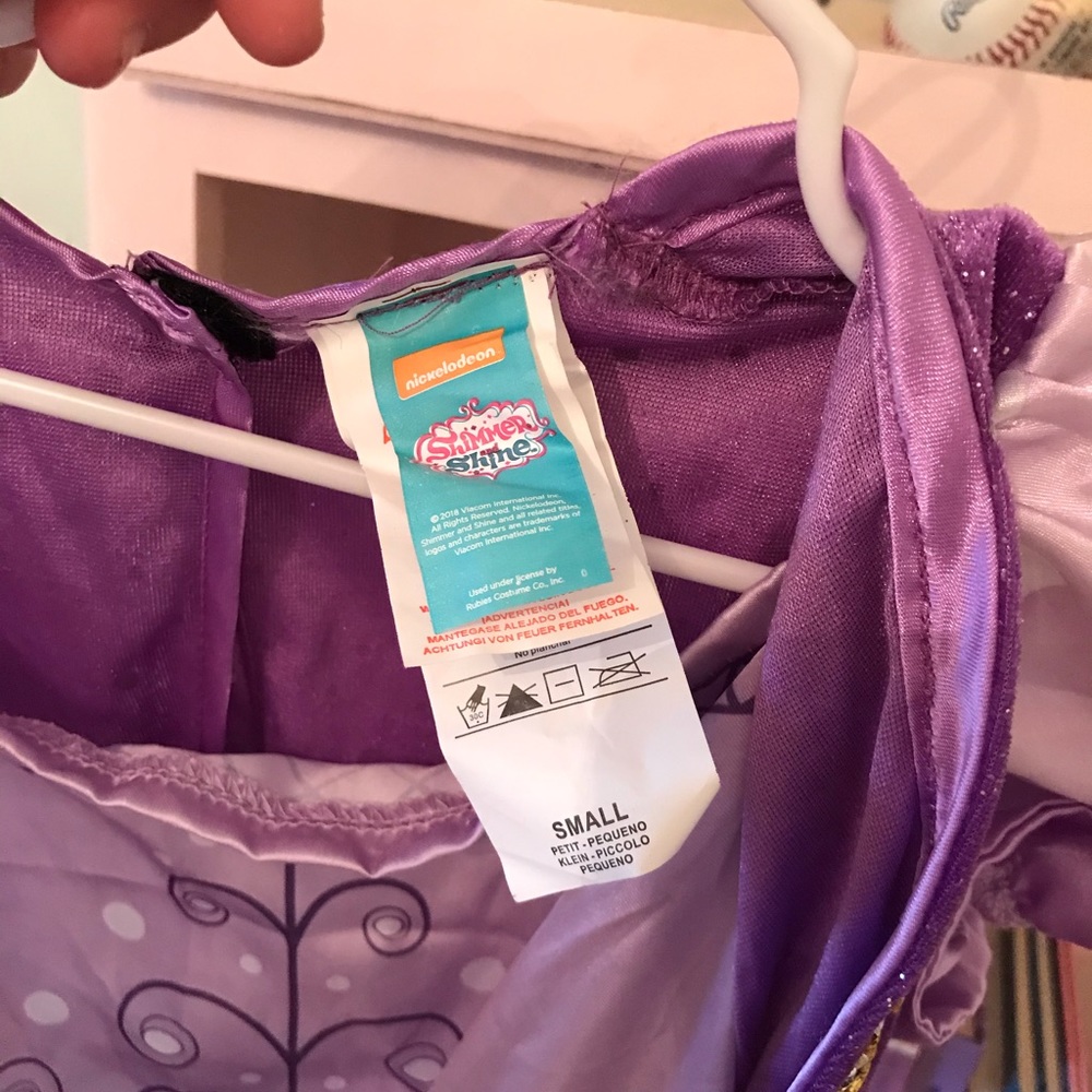 Shimmer and shine costume size 4/6 one piece pants purple new with tags